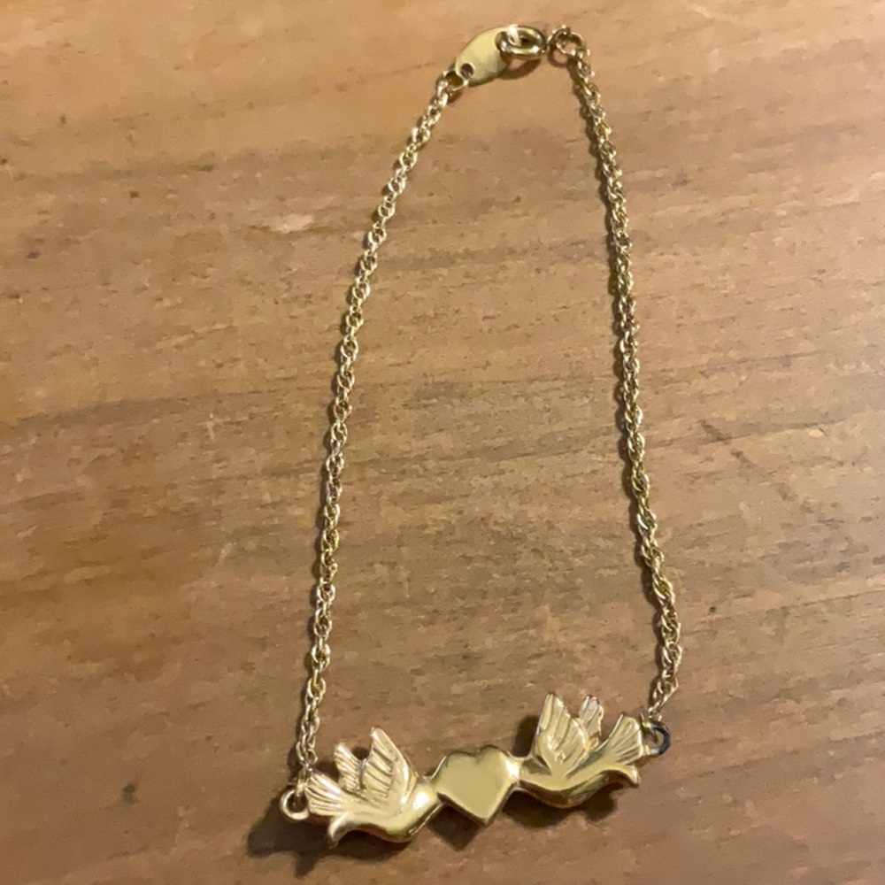 Avon Enchanted Lovebirds Small  Ankle Bracelet 1994 - Picture 6 of 6